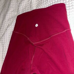 Lululemon align v-waist legging 25” inseam size 4 wore 3 times! Pomegrante color